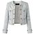 Balmain Jacke aus hellblauer Baumwolle Tie Dye