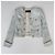 Balmain Jacke aus hellblauer Baumwolle Tie Dye - Ansicht 3