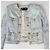 Balmain Jacke aus hellblauer Baumwolle Tie Dye - Ansicht 6