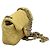 Borsa flap extra mini in pelle di agnello iridescente gialla di Chanel, usata - vista 2