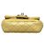 Borsa flap extra mini in pelle di agnello iridescente gialla di Chanel, usata - vista 3