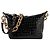 Borsa a Tracolla Miu Miu Spirit Croco Pelle Nera Nero