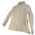 Autre Marque Beige geripptes Strickweste mit Reißverschluss