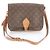 Borsa a Spalla Cartouchiere Monogramma Louis Vuitton Marrone Bianco