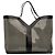 Saint Laurent Graue Maxi PVC Transparente Y Tasche Braun