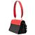 Borsa a Spalla Valentino Rossa Piccola Vring in Pelle di Vitello Colorblock - vista 2