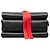 Borsa a Spalla Valentino Rossa Piccola Vring in Pelle di Vitello Colorblock - vista 3