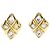 Orecchini a clip a forma di diamante placcati in oro Chanel D'oro