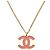 Chanel Gold CC Emaille Anhänger Halskette - Ansicht 2