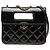 Chanel Mini Nera Trapuntata in Vernice Grafica Catch Flap Nero
