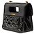 Chanel Mini Nera Trapuntata in Vernice Grafica Catch Flap Nero - vista 2