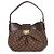 Borsa a Spalla Sistina MM Damier Ebene di Louis Vuitton Marrone