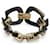 Hermès NEW HERMES ECUYERE BRACELET H100007FD00 T2 15.5 CM HORN & GOLD BANGLE Brown  - view 3