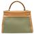 Hermès NUEVO BOLSO HERMES KELLY 32 SELLIER LONA CUERO NATURAL CON BANDOLERA Caqui - vista 2