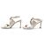 NUOVE SANDALI CHANEL G39654 38.5 IN SATIN LOGO CC STRASS Grigio - vista 2