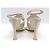 NUOVE SANDALI CHANEL G39654 38.5 IN SATIN LOGO CC STRASS Grigio - vista 5