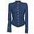 Balmain Korsett-Jeansjacke aus blauer Baumwolle