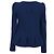 Blazer Peplum con zip Carven in viscosa blu navy - vista 3