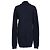 Jw Anderson Pullover mit Stehkragen aus marineblauer Wolle mit Häkelpatch - Ansicht 3