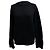 Saint Laurent Distressed Knitted Sweater in Black Cotton