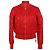 Giacca bomber reversibile in broccato Moncler in poliestere rosso