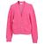 Ganni Strickjacke aus rosa Wolle mit Kristallknöpfen Pink