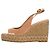 Stuart Weitzman Island Slingback Espadrille Sandalen aus beigem Lackleder - Ansicht 2