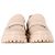 Gianvito Rossi Platform Loafers  in Nude Leather Brown Flesh - view 2