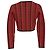 Miu Miu Logo All Over Cropped Cardigan in Rot und Schwarz aus Rayon - Ansicht 3