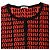 Miu Miu Logo All Over Cropped Cardigan in Rot und Schwarz aus Rayon - Ansicht 5