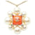 Collana in strass Chanel Coco Mark D'oro Arancione - vista 2