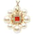 Collana in strass Chanel Coco Mark D'oro Arancione - vista 3