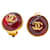 Orecchini Chanel Coco Mark Gripoix Rosso D'oro  - vista 1