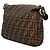 Borsa a tracolla in tela e pelle marrone Zucca di Fendi - vista 2