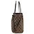 Borsa tote Louis Vuitton Neverfull PM Damier Ebene Marrone - vista 3