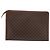 Céline Clutch in tela Macadam CELINE in pelle PVC marrone oro Auth 176026 D'oro - vista 3