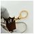 Céline Charm per borsa in tela Macadam Micro Vertical CELINE PVC Bianco Oro Auth 175660M D'oro - vista 14