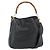 Borsa a Spalla in Pelle Gucci Bamboo 2way Nera Oro Auth 175954 Nero D'oro