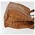 Borsa Tote Vicetos Logogram MCM in pelle PVC marrone oro Auth BA12112 D'oro - vista 4