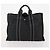 Hermès HERMES Borsa Fourre Tout MM in Tela 2 Set Grigio Nero Auth 175013 Marrone - vista 10