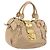 Borsa a mano Miu Miu in pelle beige oro Auth 175444A D'oro