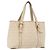 Borsa a mano in tela Zucchino FENDI avorio e oro Auth 175493