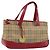 Burberry Nova Check Handtasche aus Canvas Beige Gold Auth 176714