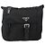 Borsa a Spalla PRADA Nylon Nero Argento Autentica 175302