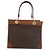 Céline Borsa a mano in tela Macadam CELINE in pelle PVC marrone oro Auth 176037 D'oro - vista 2