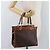 Céline Borsa a mano in tela Macadam CELINE in pelle PVC marrone oro Auth 176037 D'oro - vista 21