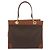 Céline Borsa a mano in tela Macadam CELINE in pelle PVC marrone oro Auth 176037 D'oro - vista 3