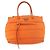 PRADA Borsa a Mano Nylon 2 vie Arancione Argento Auth ka3919 - vista 13