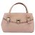 Borsa a mano Gancini in pelle rosa argento Auth 176491 di Salvatore Ferragamo - vista 2
