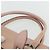 Borsa a mano Gancini in pelle rosa argento Auth 176491 di Salvatore Ferragamo - vista 8